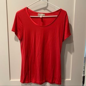 Banana Republic Silk Neckline Crew T-Shirt